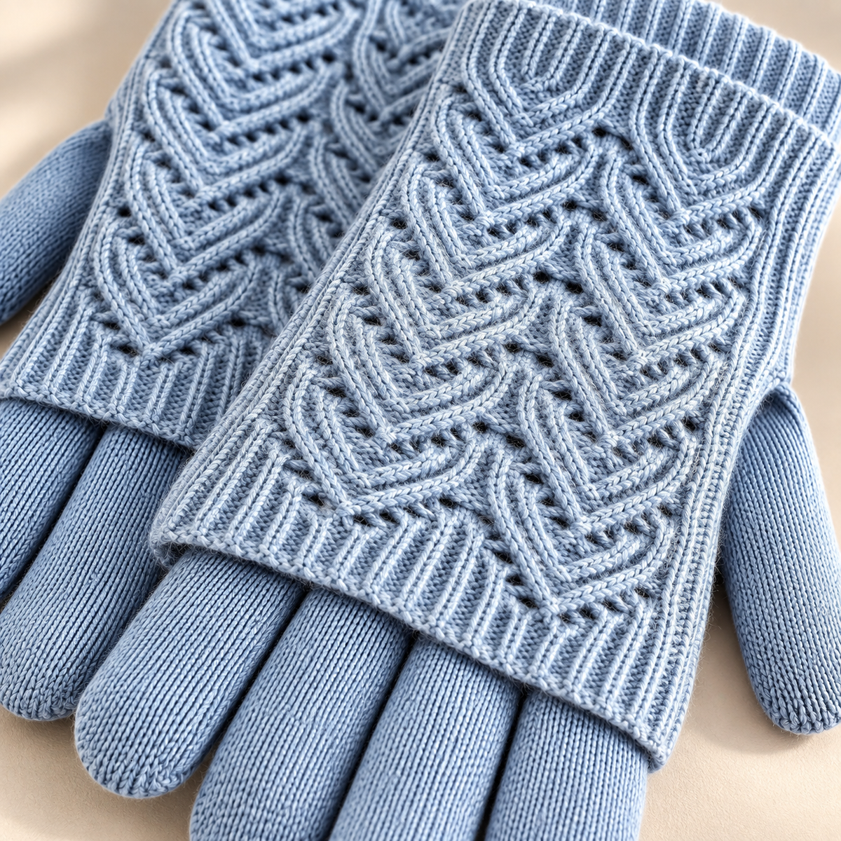 Chloe Layered Knit Gloves
