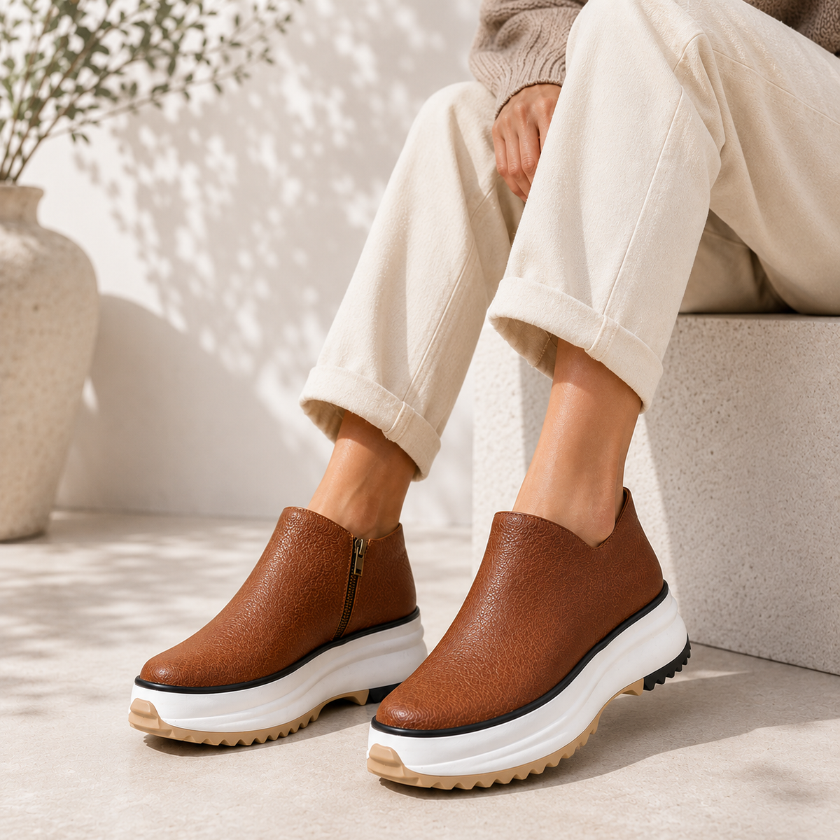 Ava Platform Ankle Boots