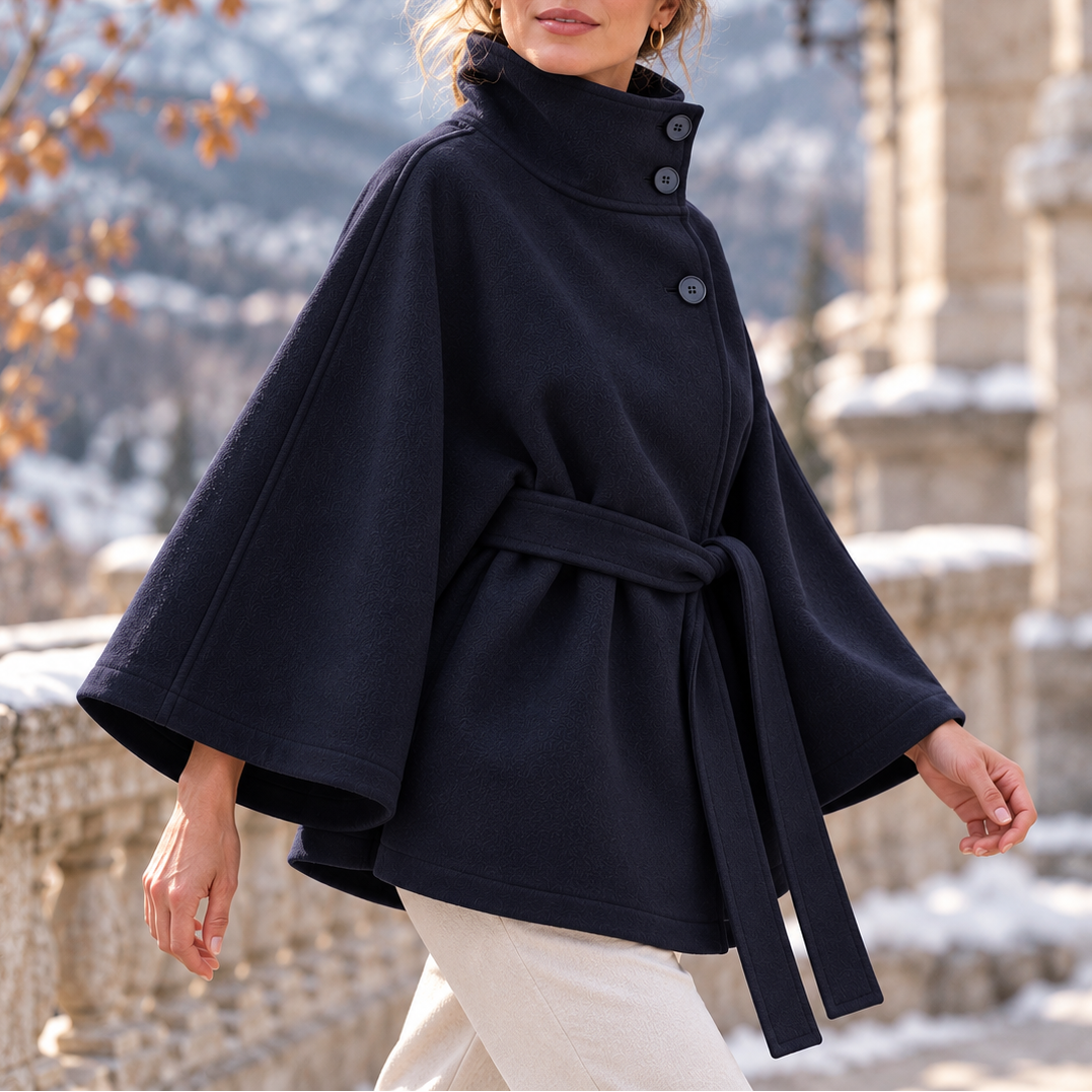 Elena Belted Cape Jacket