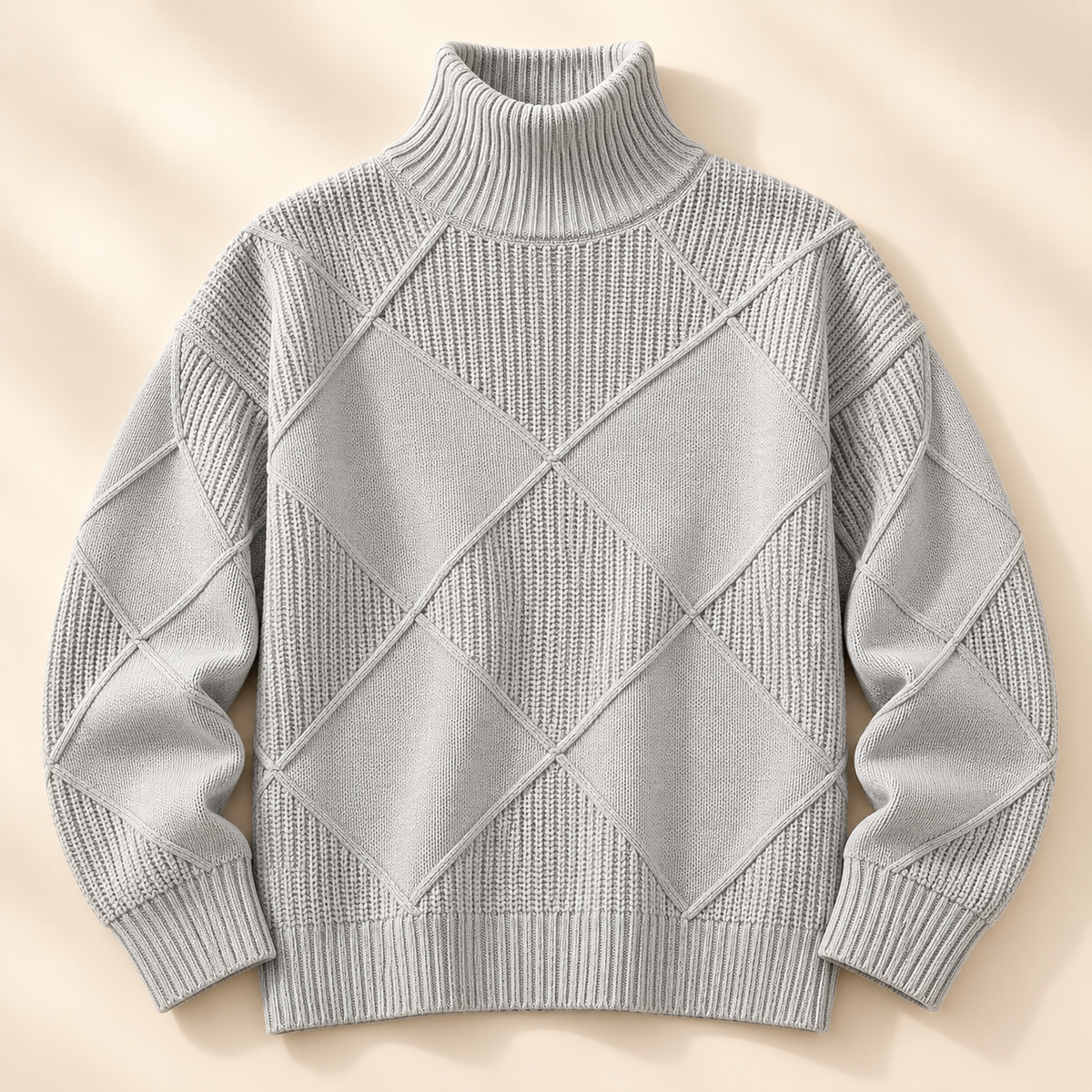 Hazel Lattice Knit Turtleneck