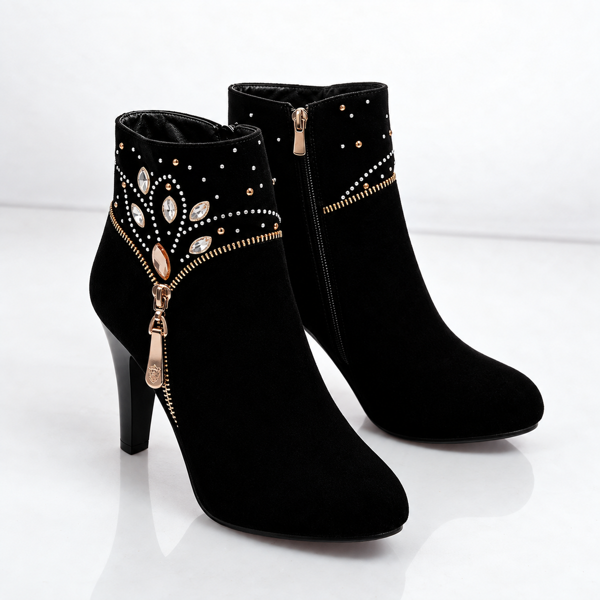 Bianca Rhinestone Ankle Boots