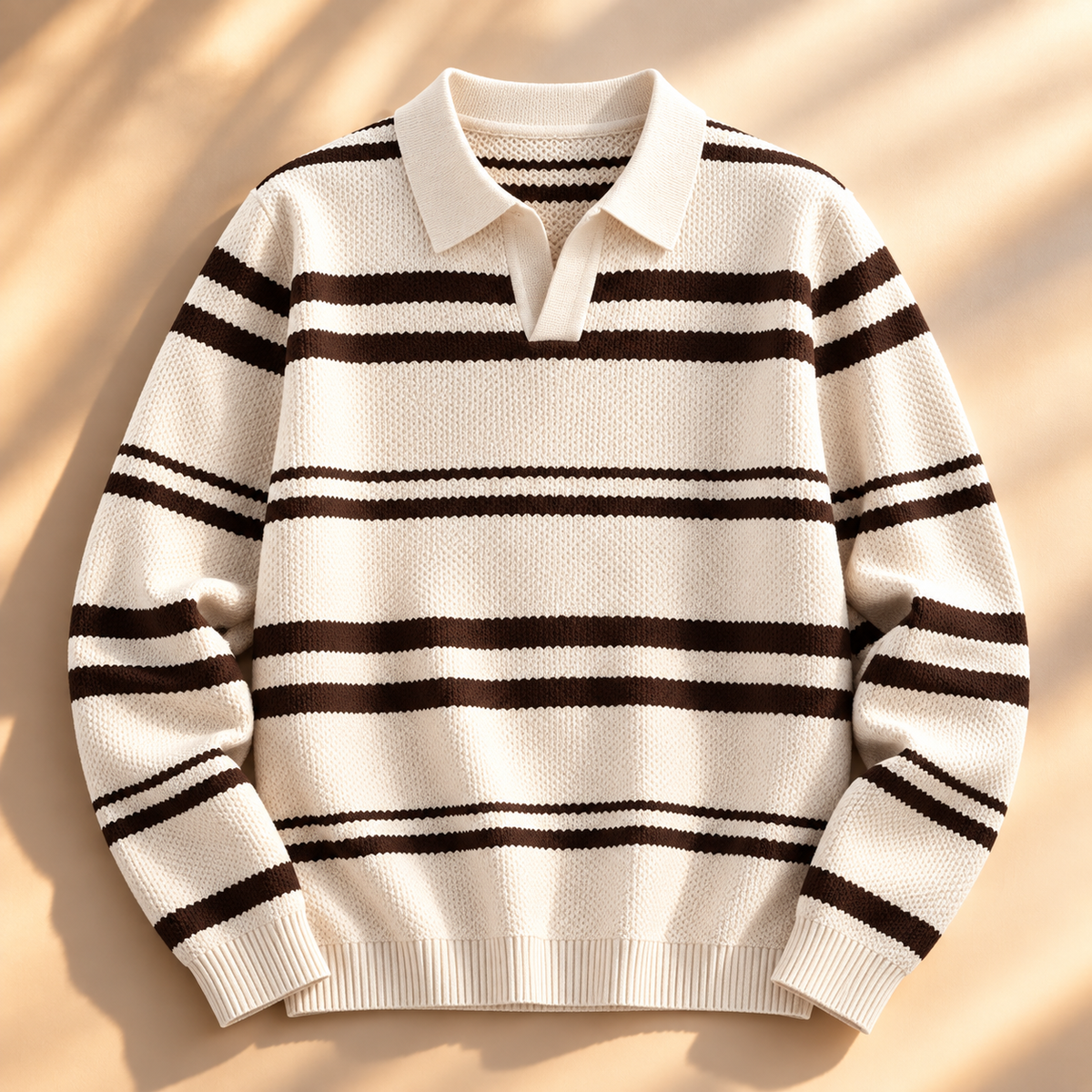Jace Striped Knit Polo