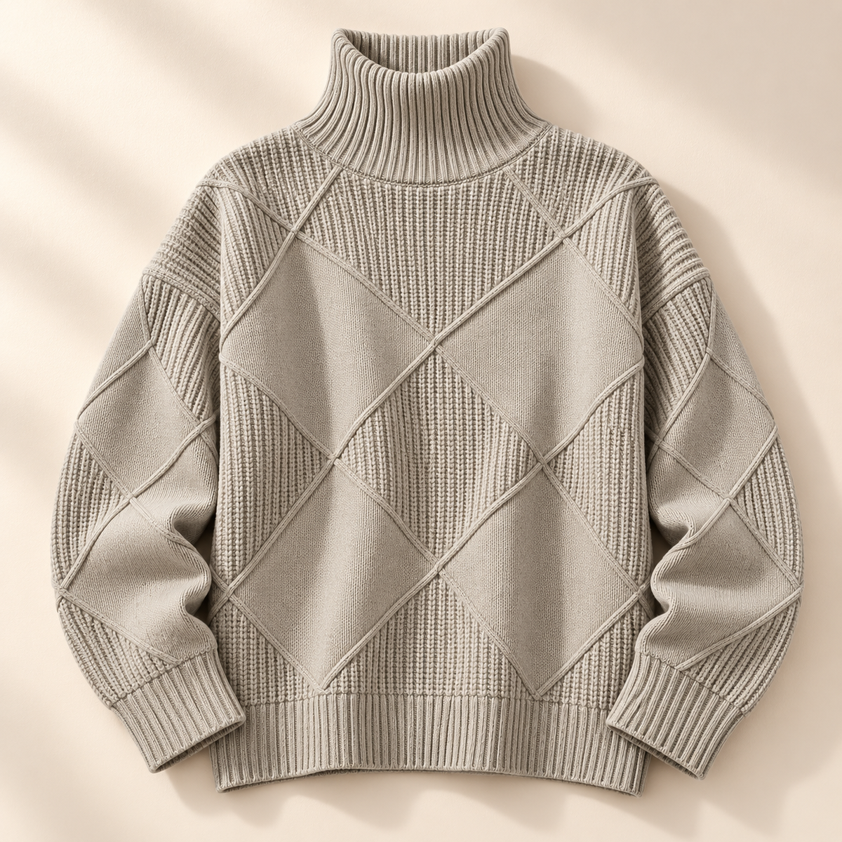 Hazel Lattice Knit Turtleneck