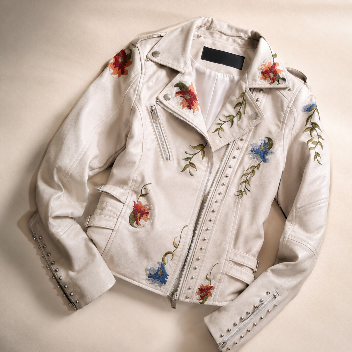 Delevigne Floral Biker Jacket