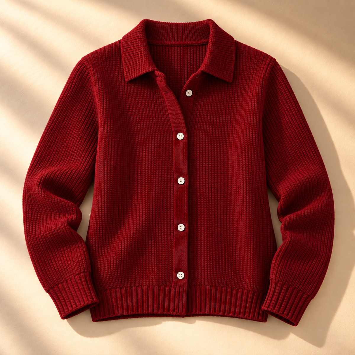 Carmella Collared Waffle Knit