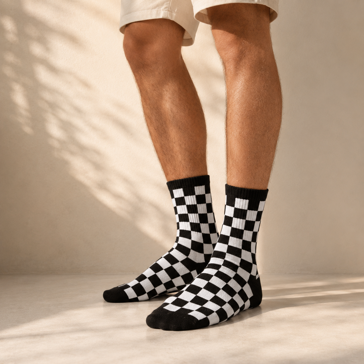 Checkboard Crew Socks