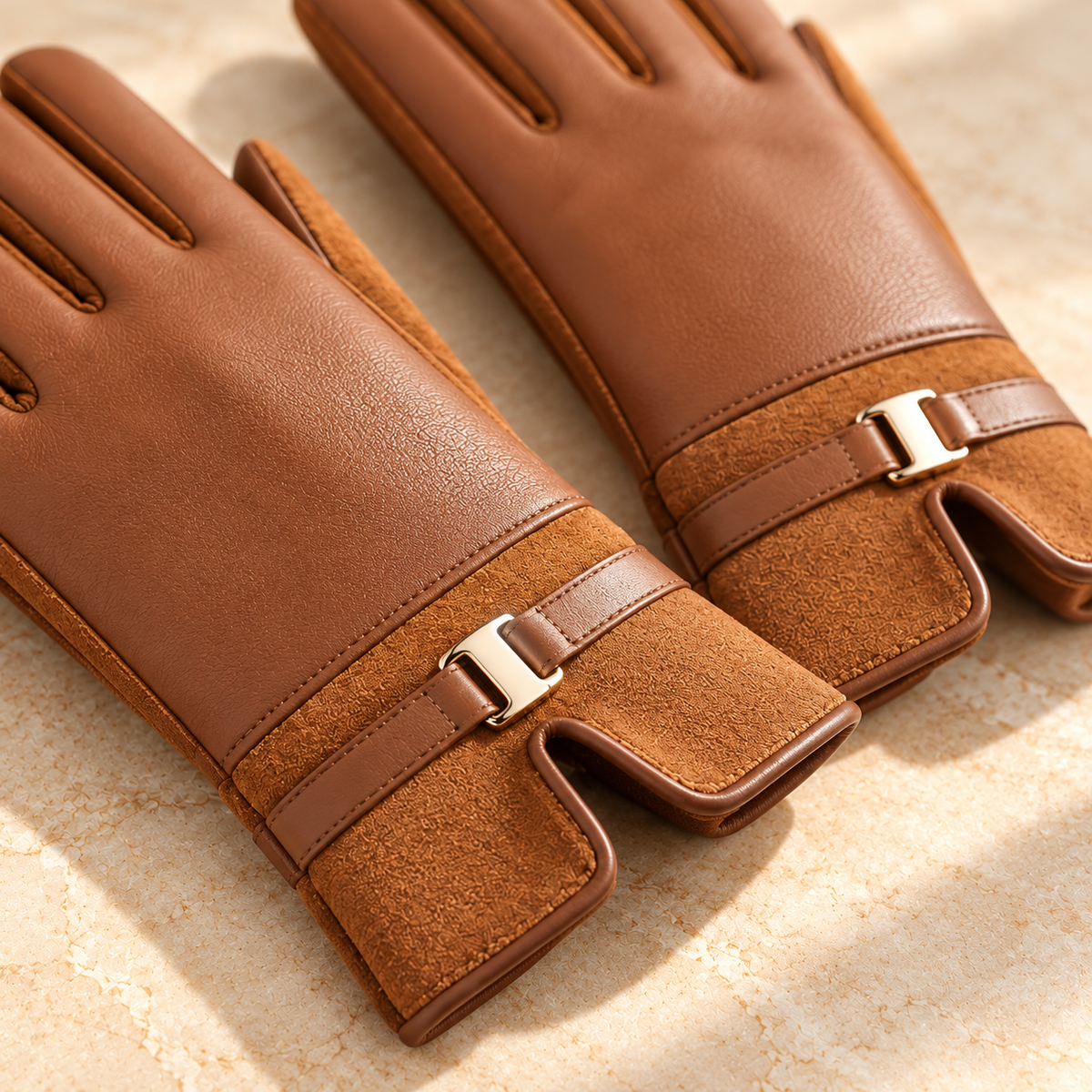 Elena Belted Cuff Gloves