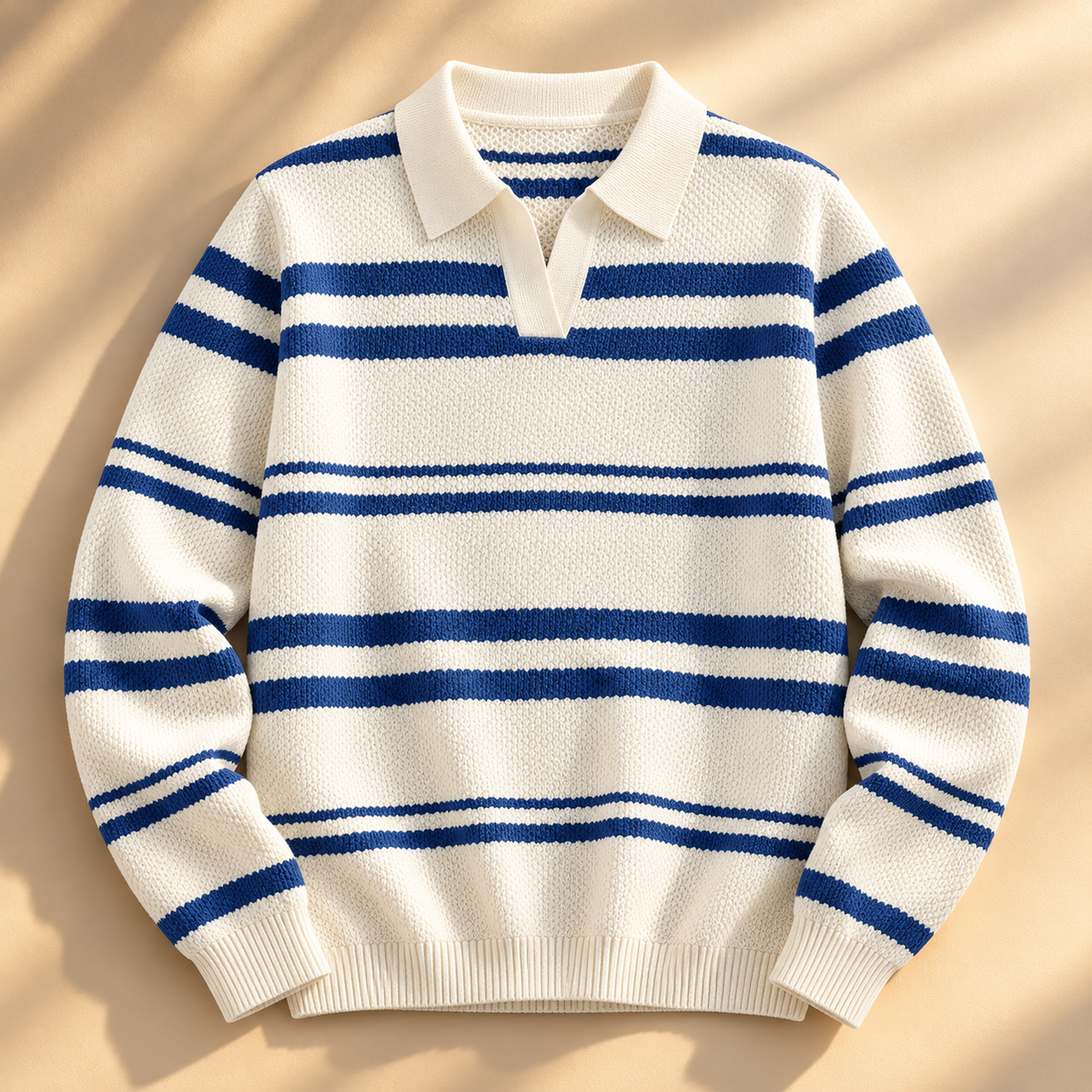 Jace Striped Knit Polo