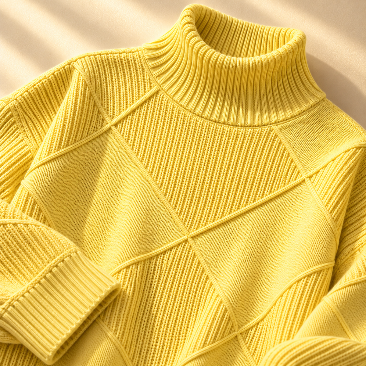 Hazel Lattice Knit Turtleneck