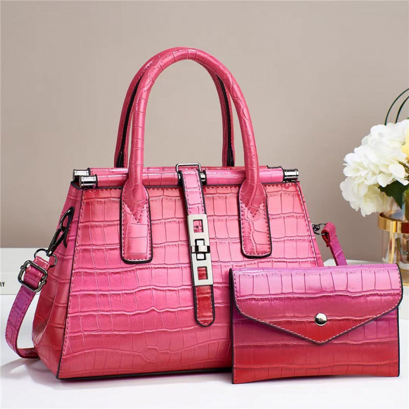 The Margaux Croc Handbag Set