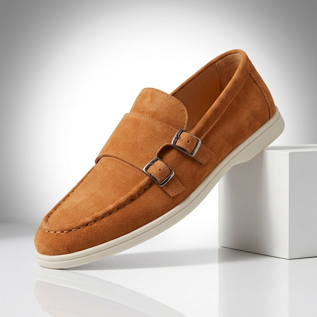 Montara Suede Double Monk Loafers