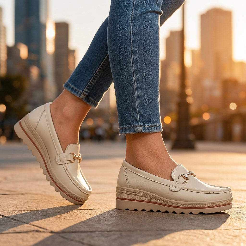Elle Rae Orthopedic Platform Loafers