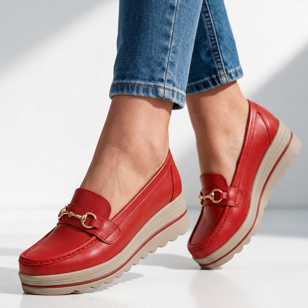 Elle Rae Orthopedic Platform Loafers