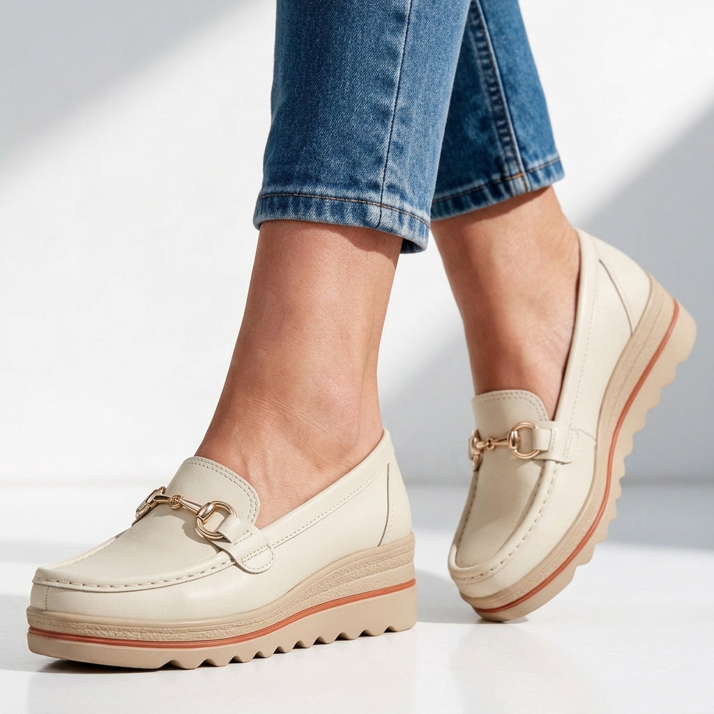 Elle Rae Orthopedic Platform Loafers