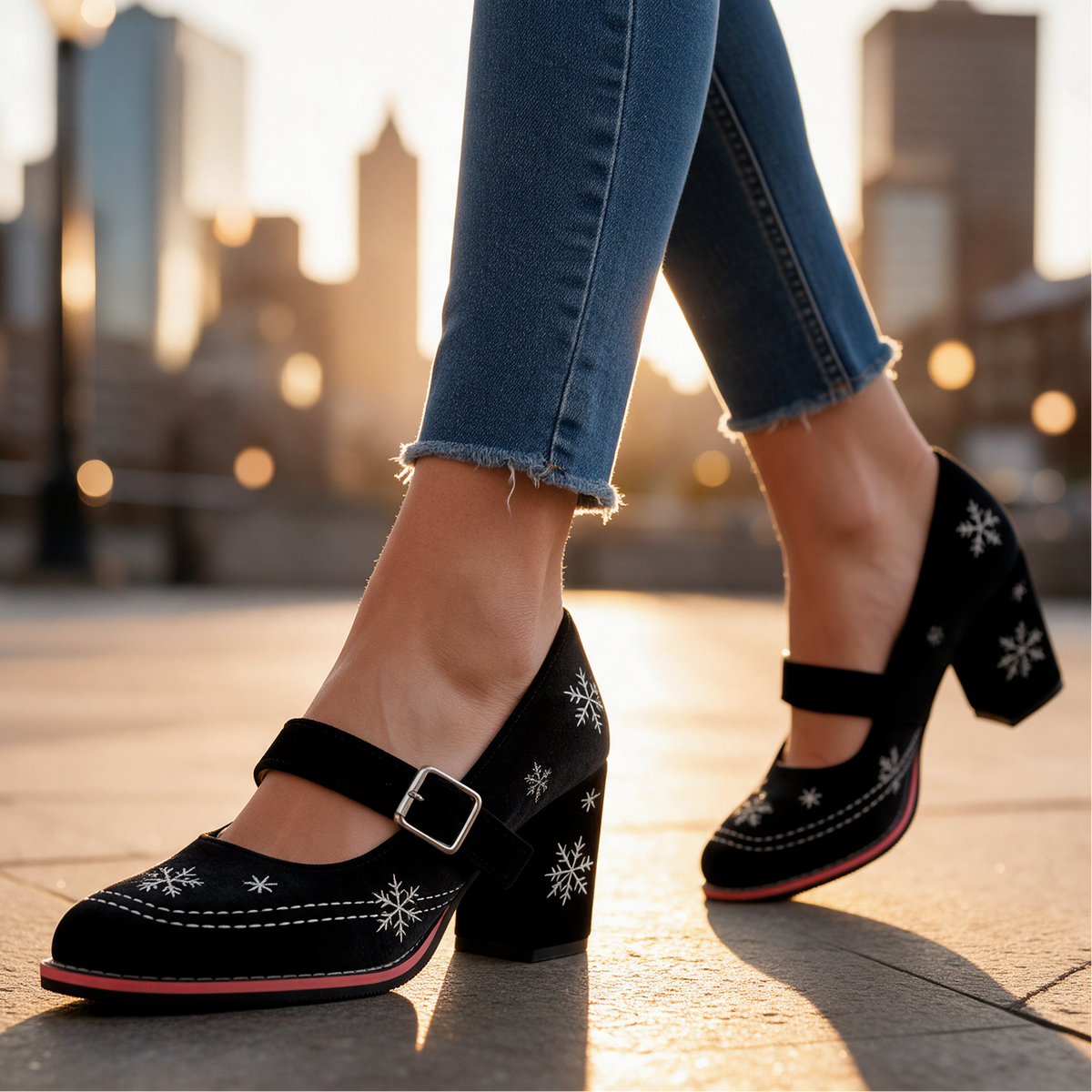 Claire Velvet Mary Janes