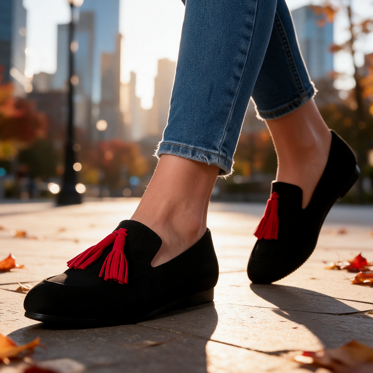Samantha Leopard Tassel Loafers