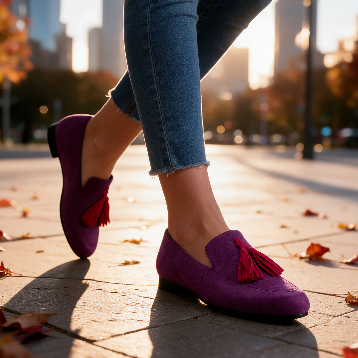 Samantha Leopard Tassel Loafers