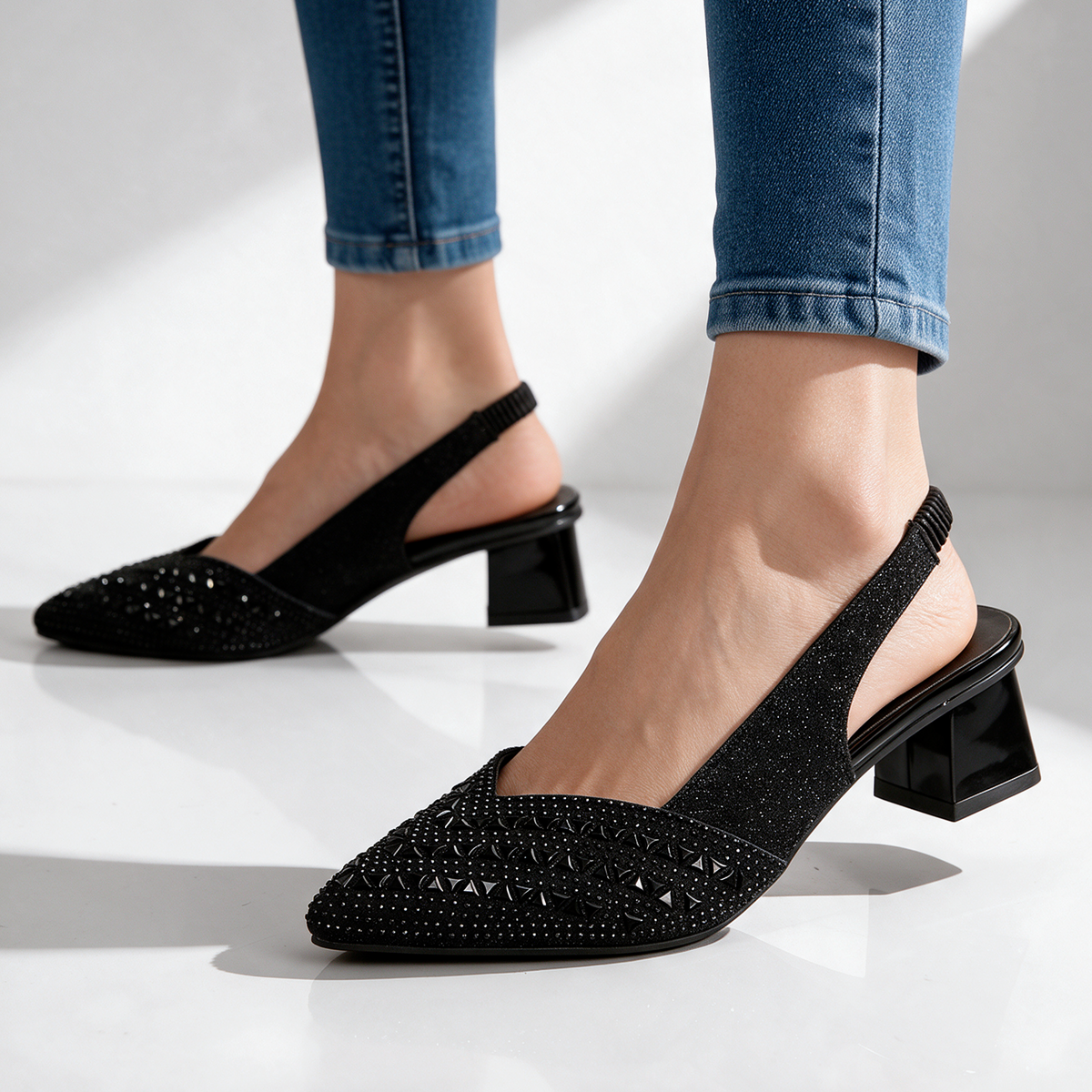 Noemi Sparkle Slingbacks