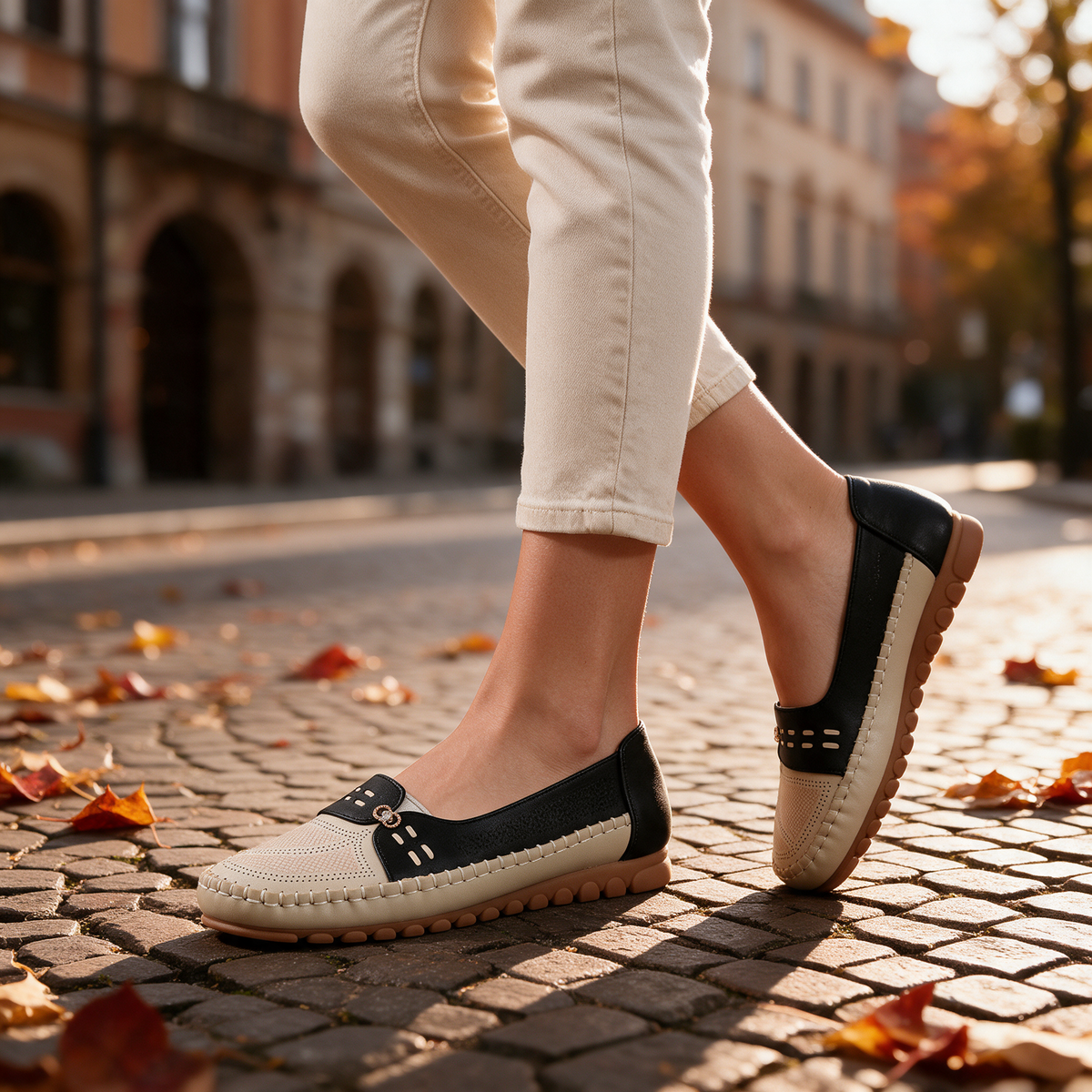 Carmella Two-Tone Slip-On Flats