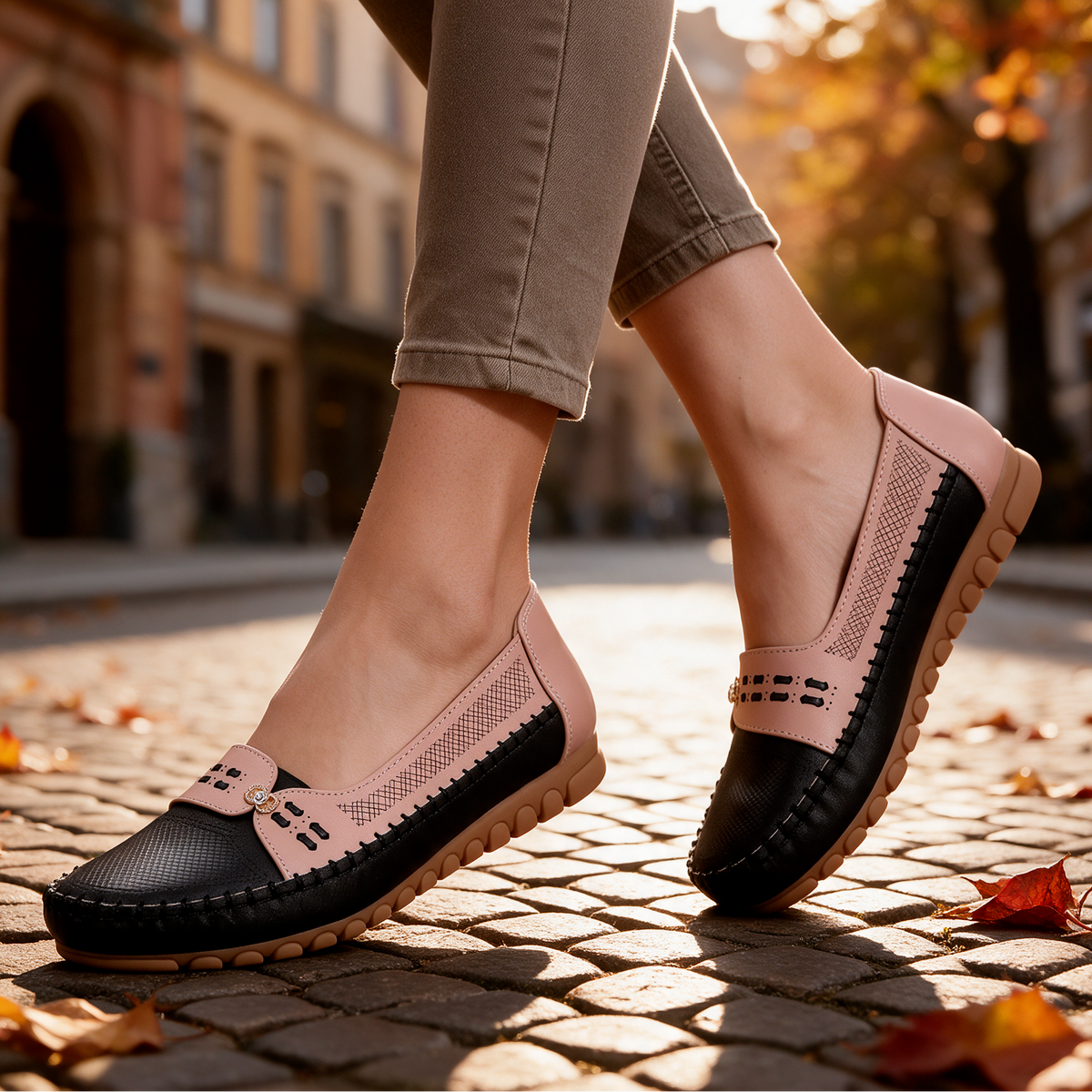 Carmella Two-Tone Slip-On Flats
