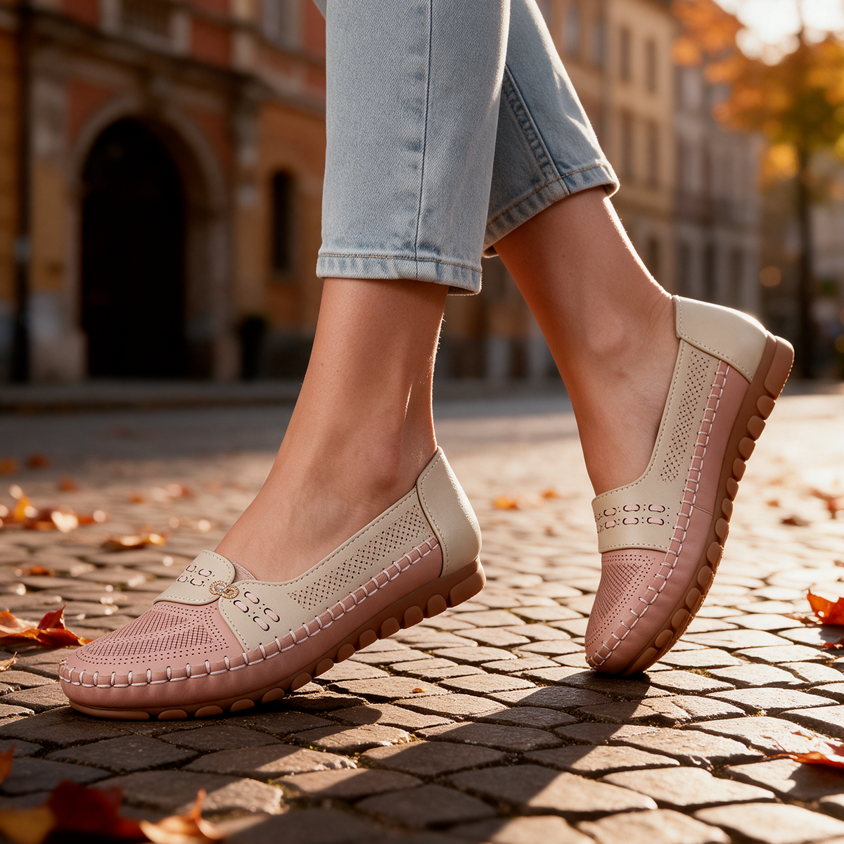 Carmella Two-Tone Slip-On Flats