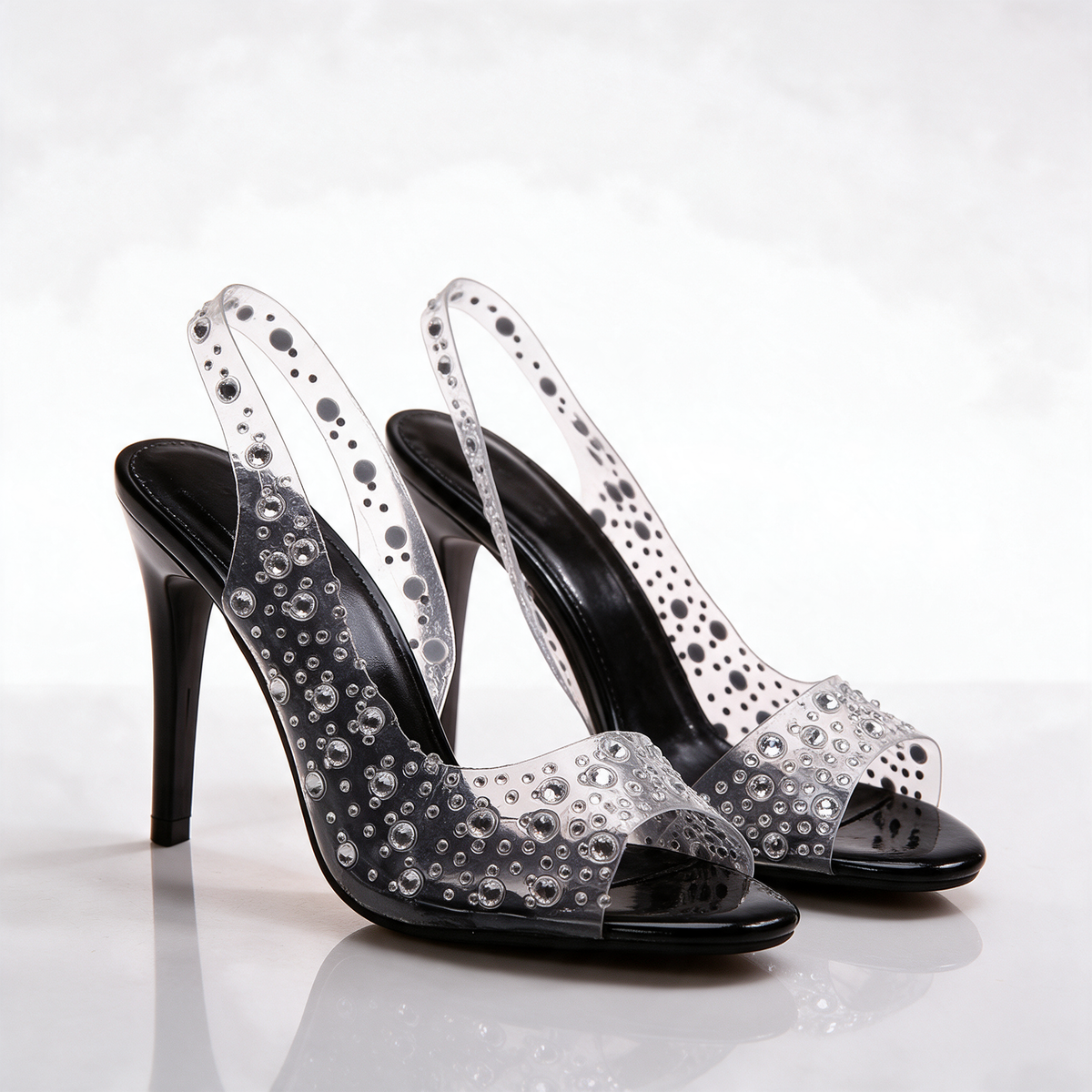 Vivian Crystal Slingback Heels