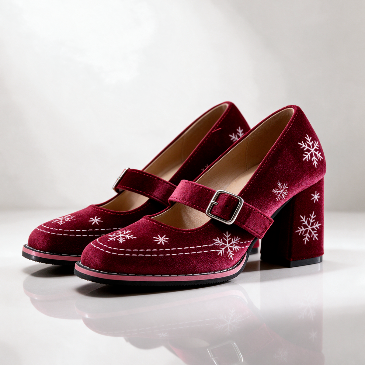 Claire Velvet Mary Janes