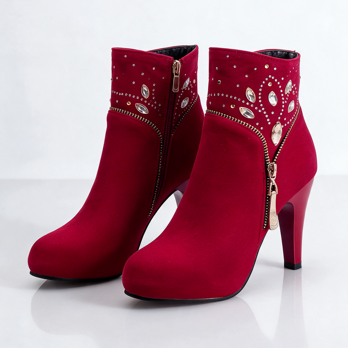 Bianca Rhinestone Ankle Boots