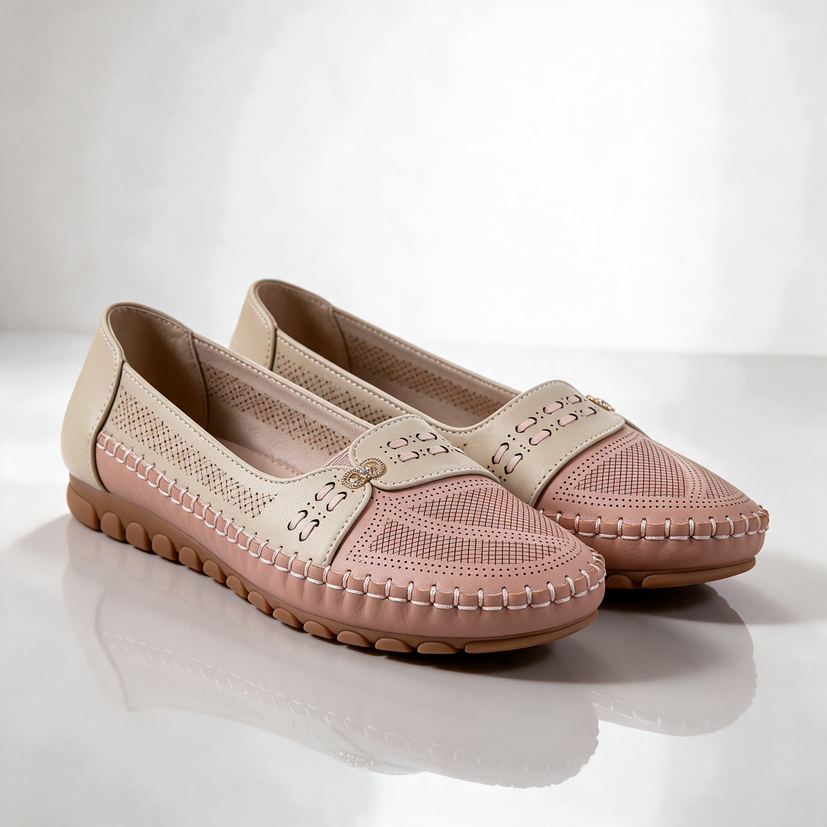 Carmella Two-Tone Slip-On Flats
