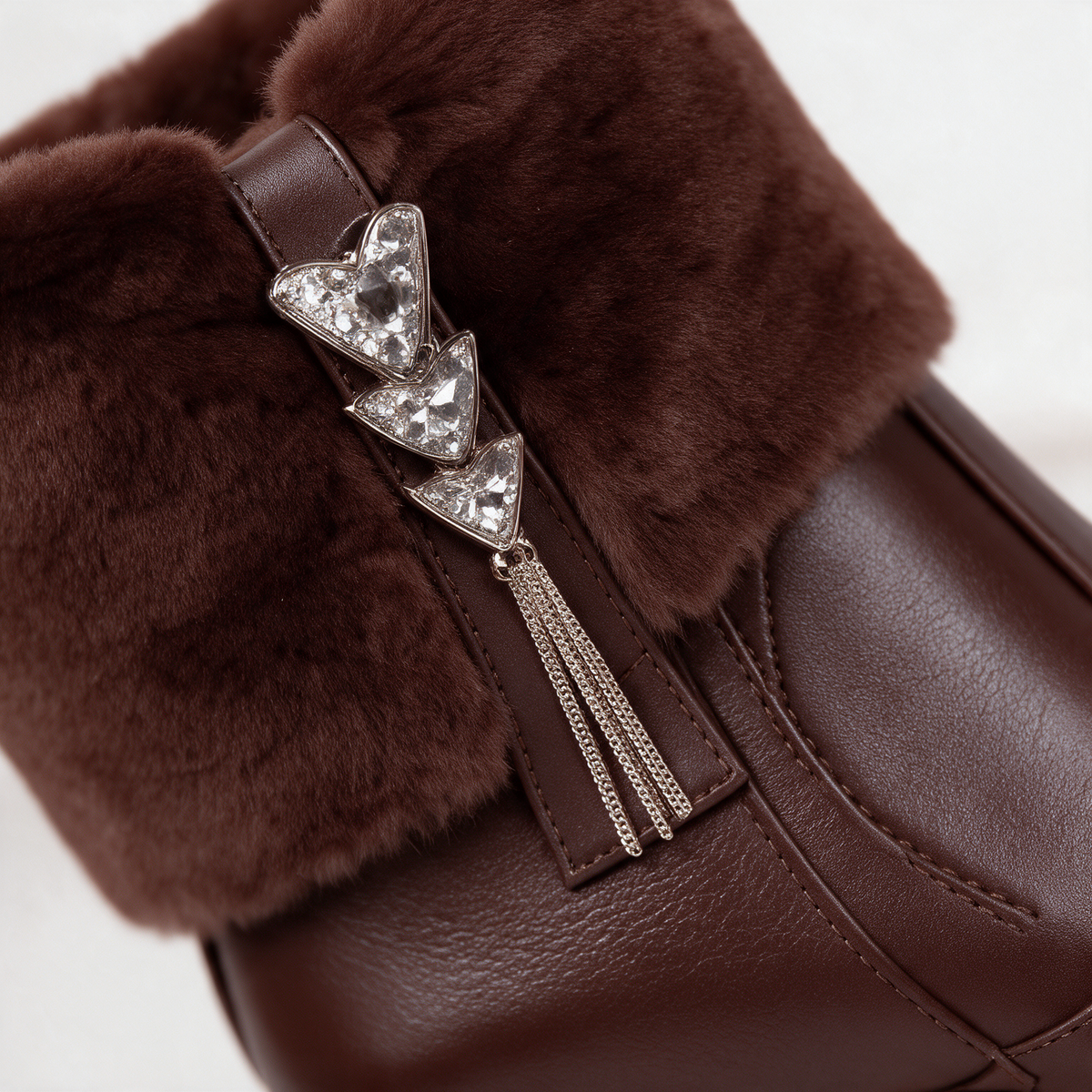 Bianca Crystal Heel Boots