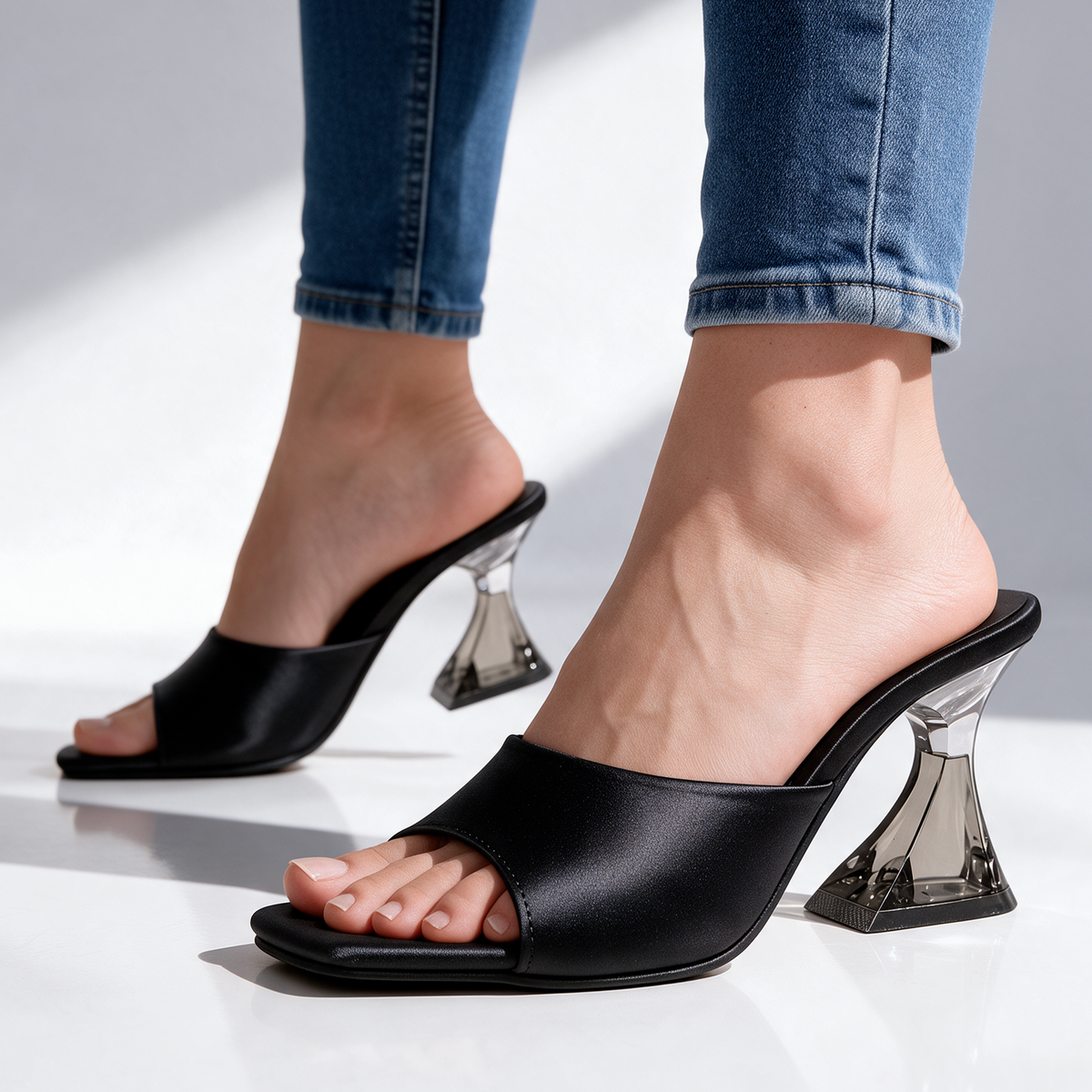 Francine Hourglass Heel Mules