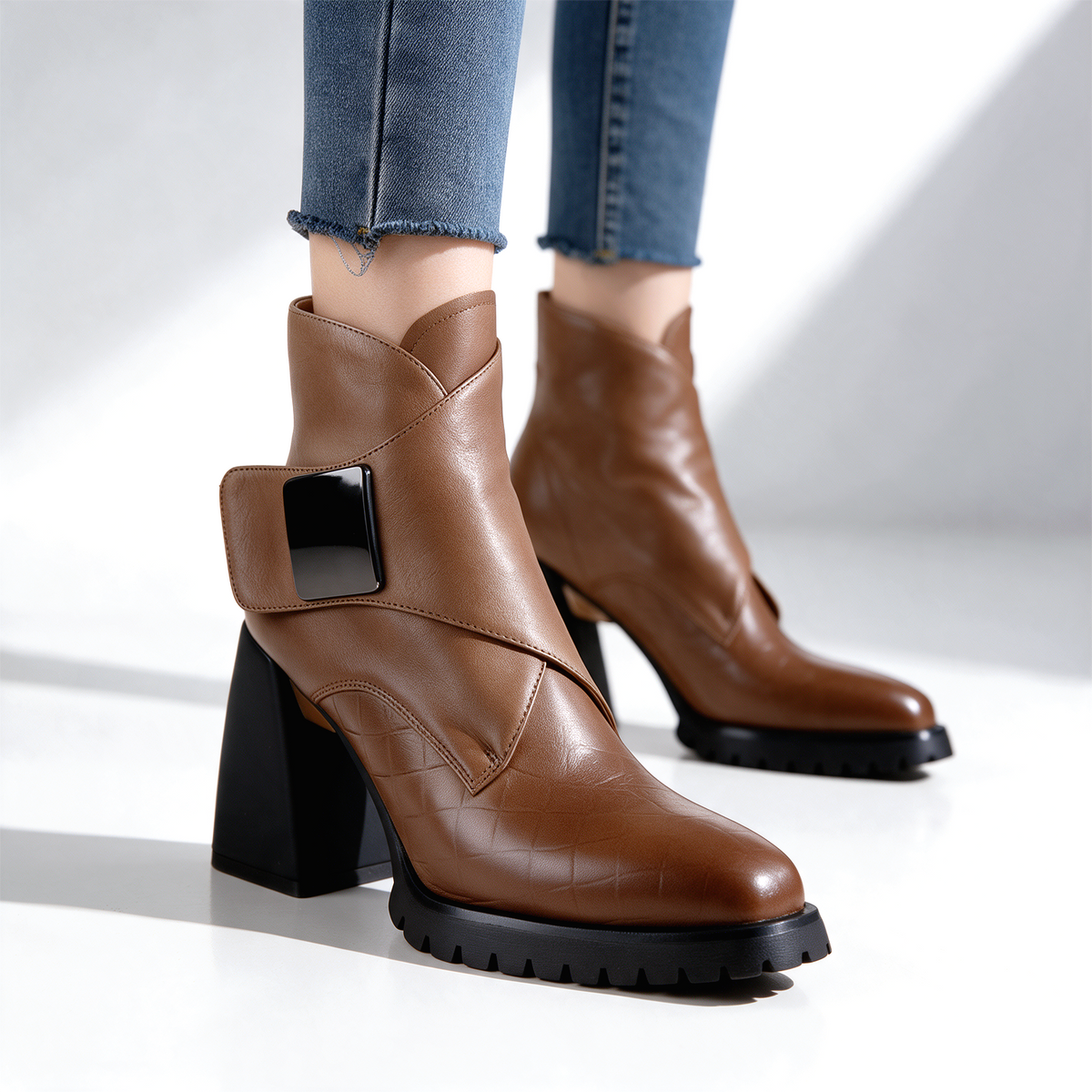 Kenzie Buckle Ankle Boots
