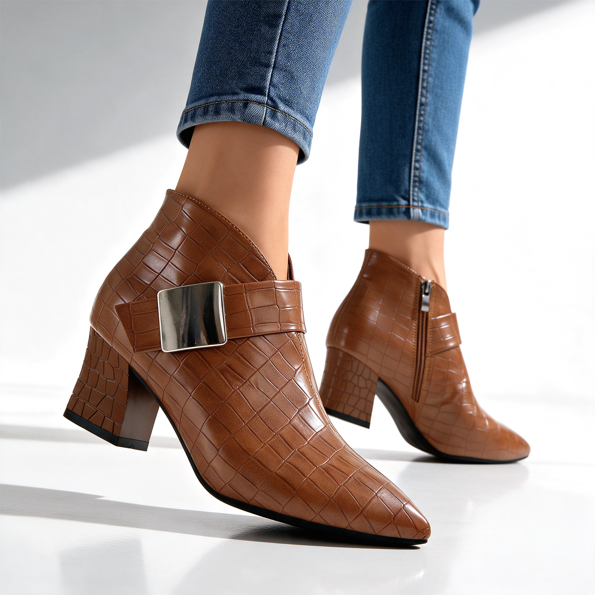 Florentia Croc Block Boots