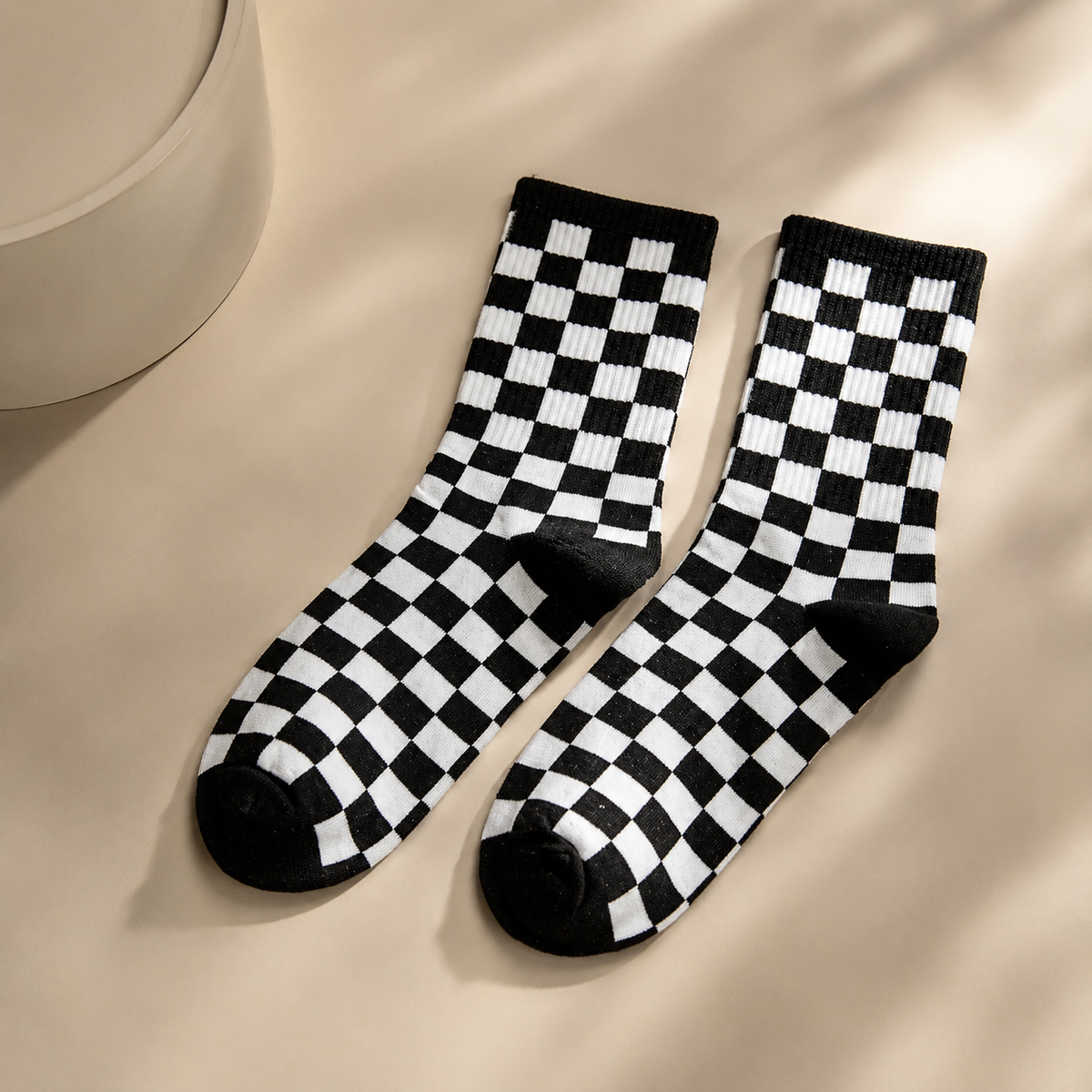 Checkboard Crew Socks