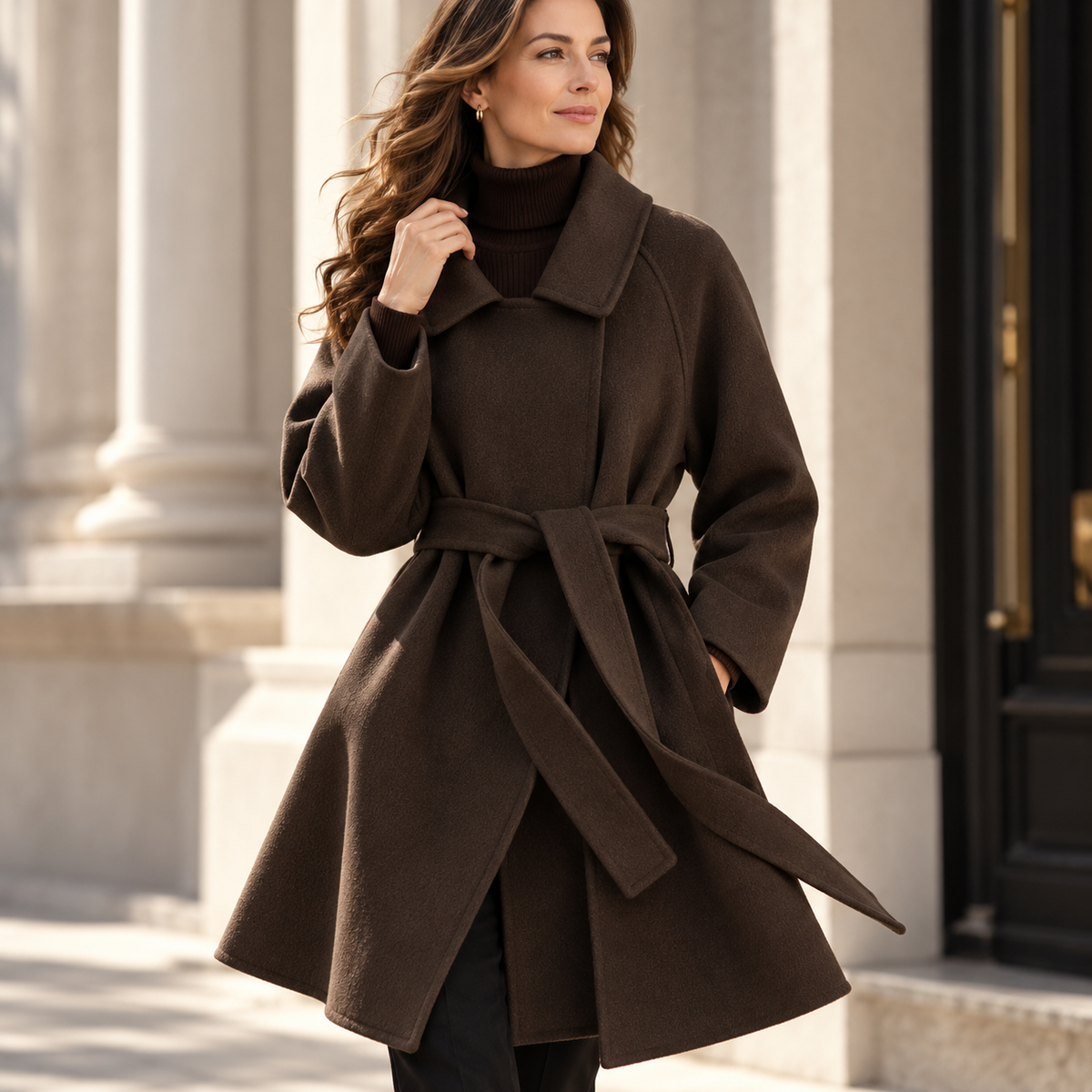 Margaux Belted Wool Coat