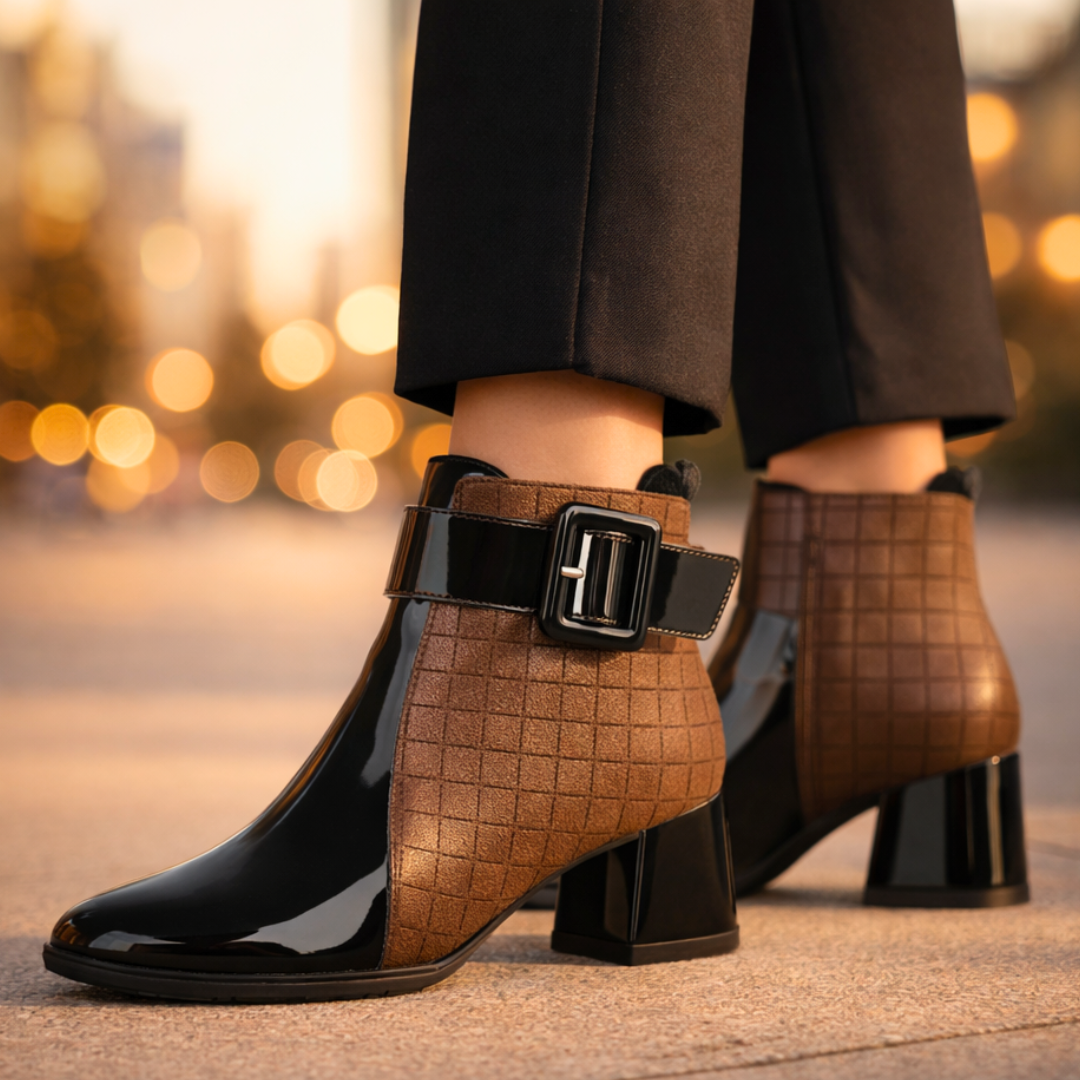 Sofia Rae Leather Ankle Boots