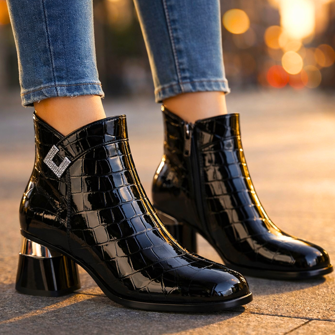 Sofia Rae Gator Ankle Boots