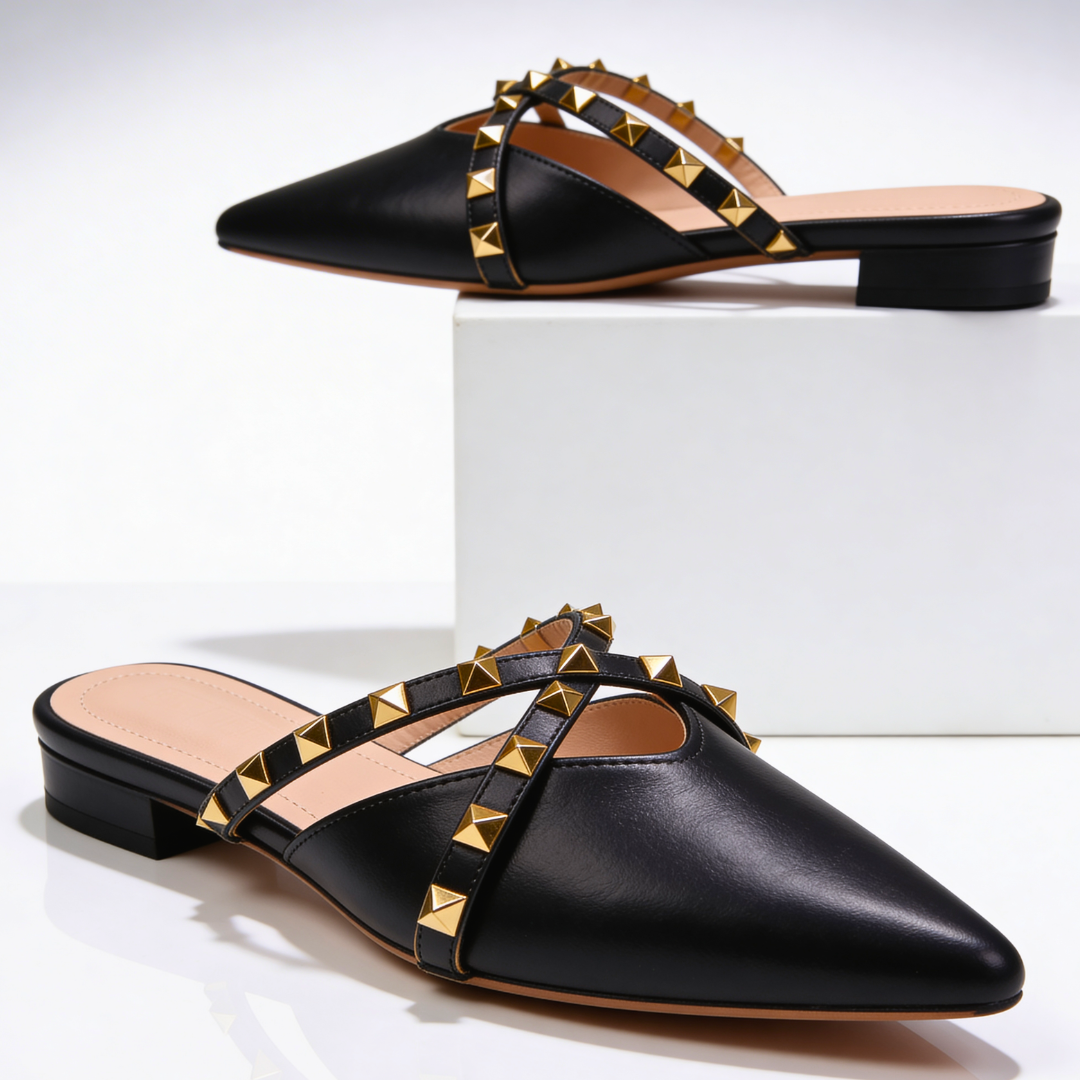 Odessa Crossover Studded Sandals