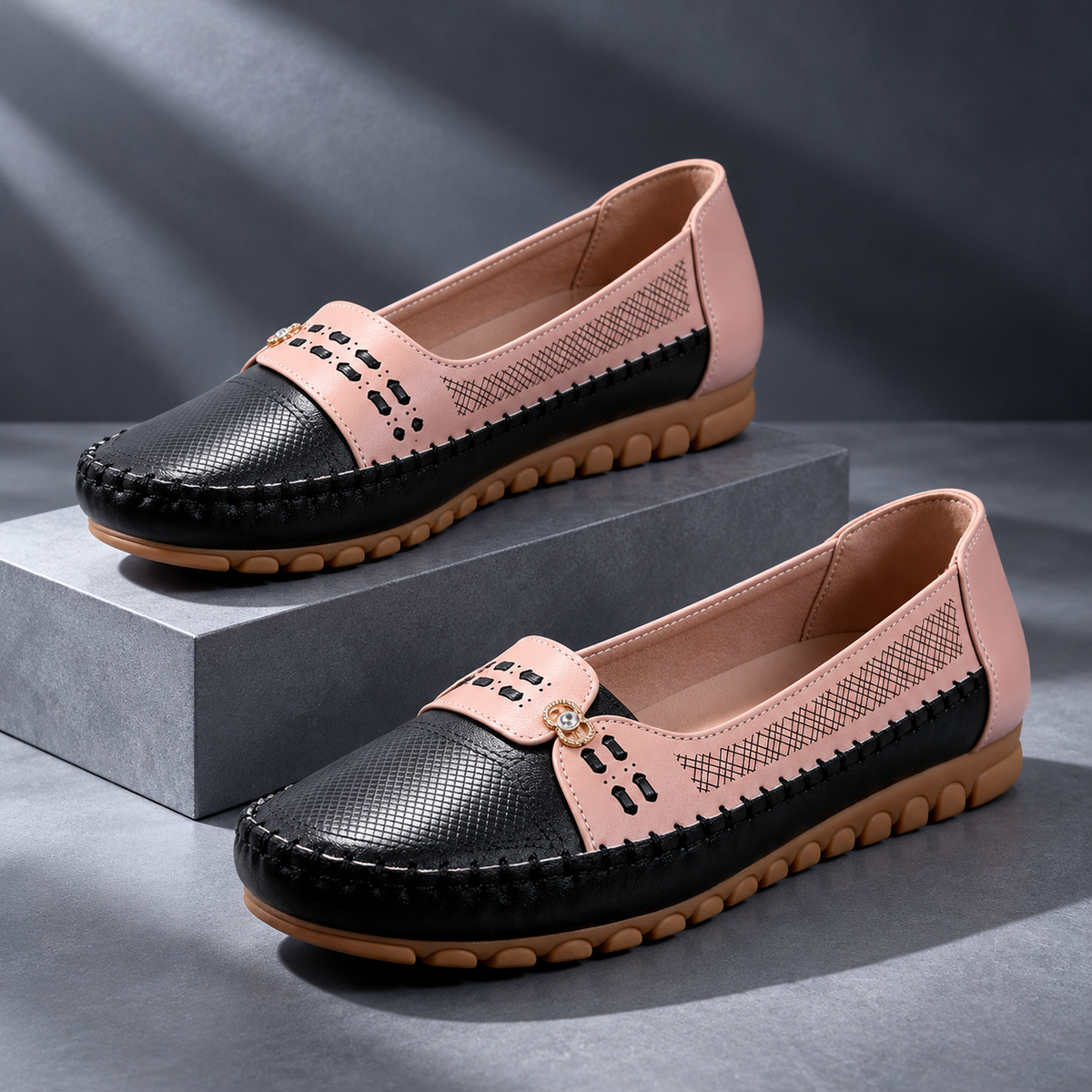 Carmella Two-Tone Slip-On Flats