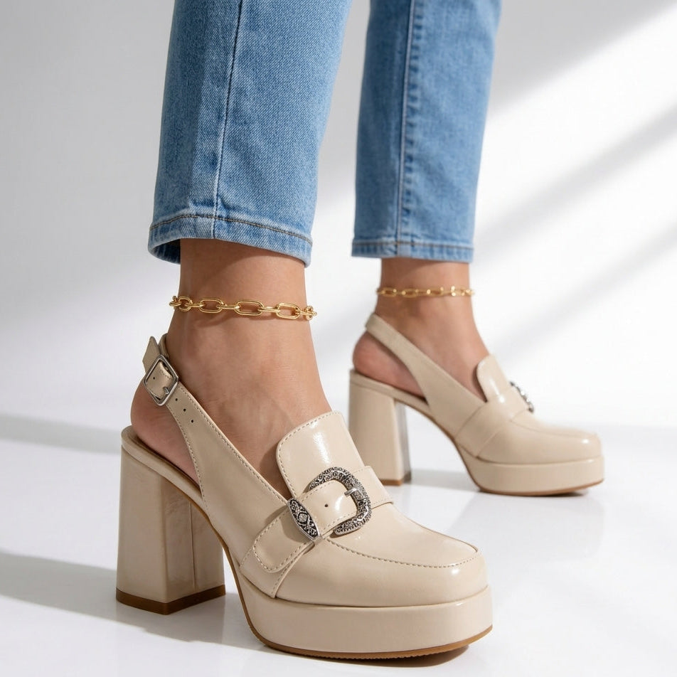 Ava Platform Slingback Heels