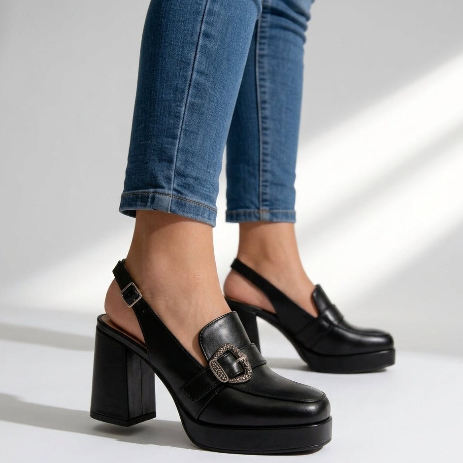 Ava Platform Slingback Heels