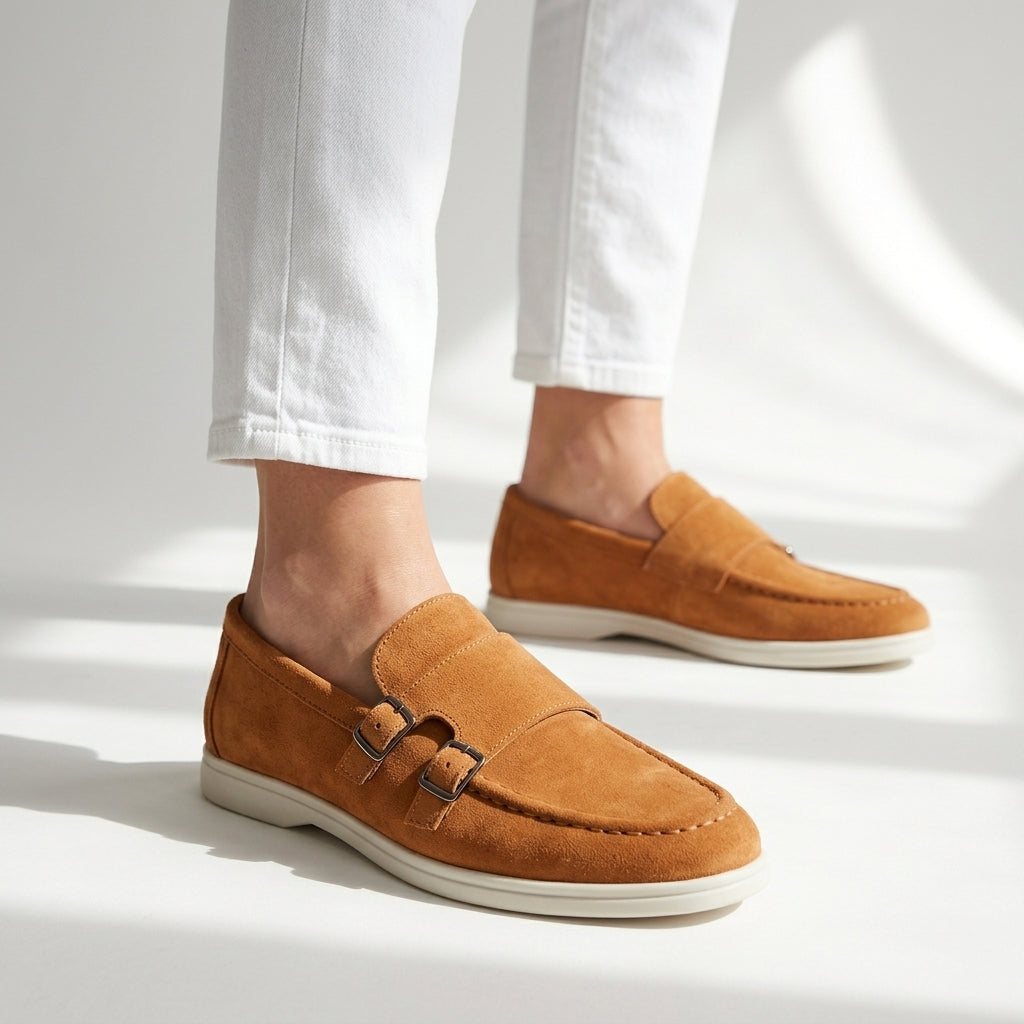 Montara Suede Double Monk Loafers