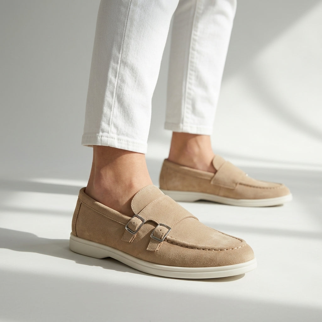 Montara Suede Double Monk Loafers