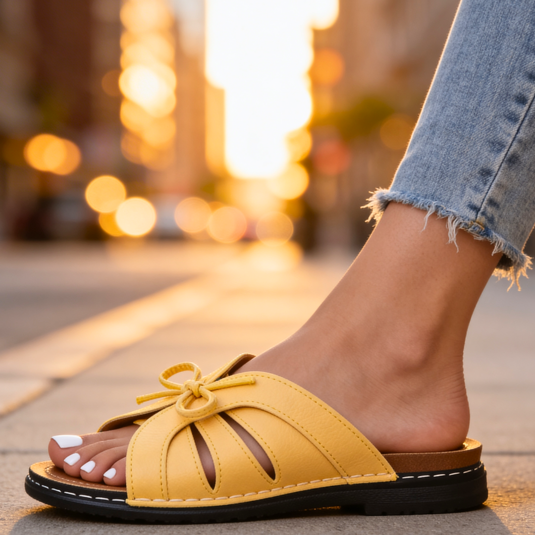 Odessa Cushioned Bow Sandals