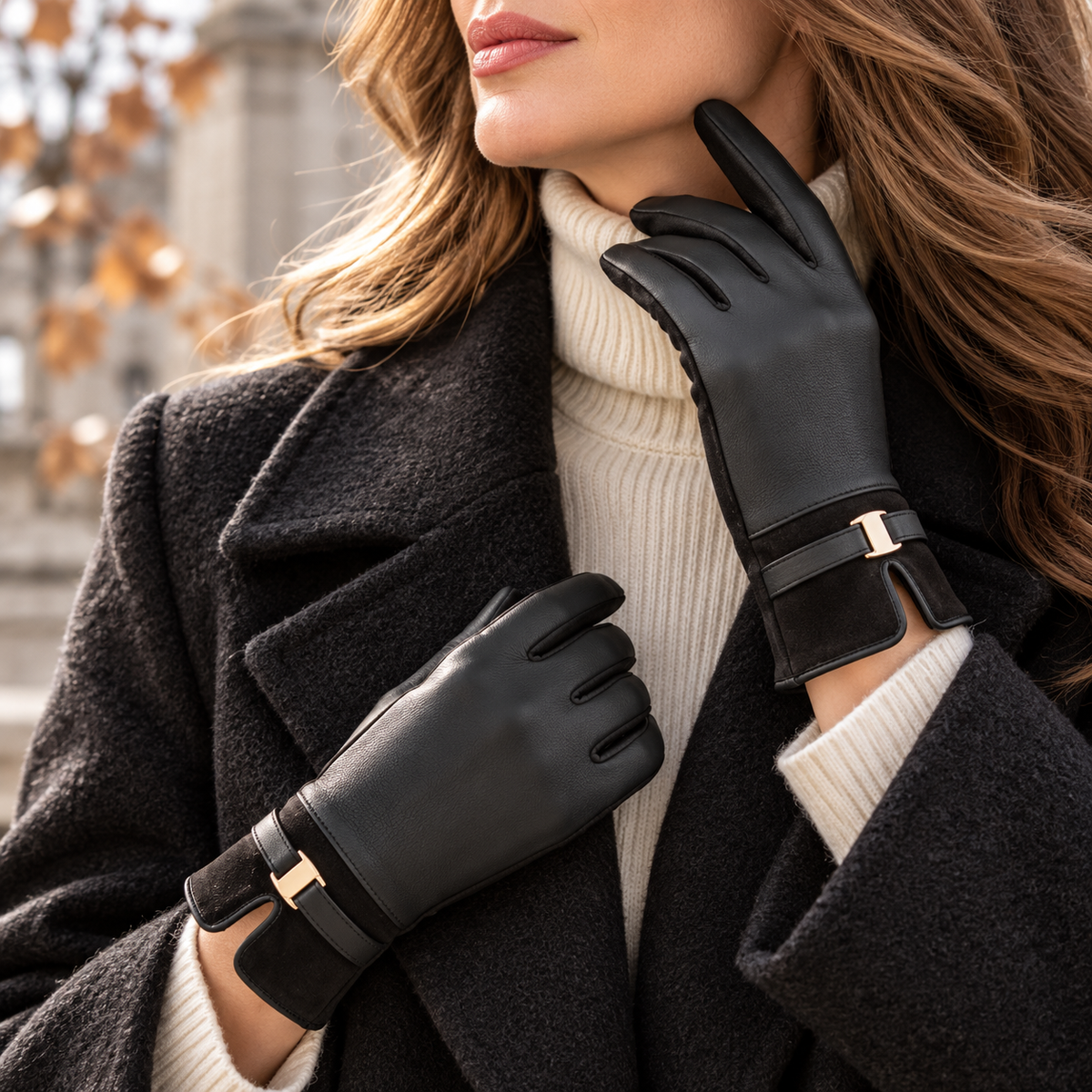 Elena Belted Cuff Gloves