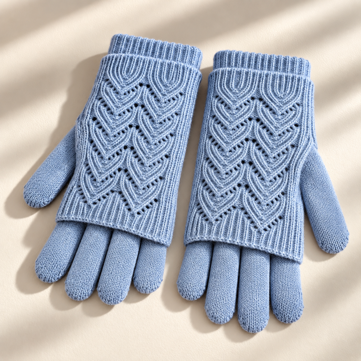 Chloe Layered Knit Gloves