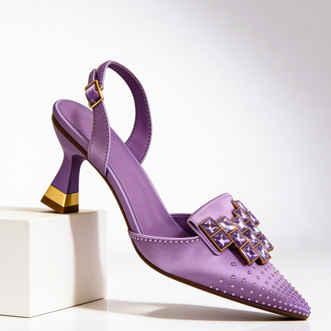 Elena Jewelled Slingback Heels