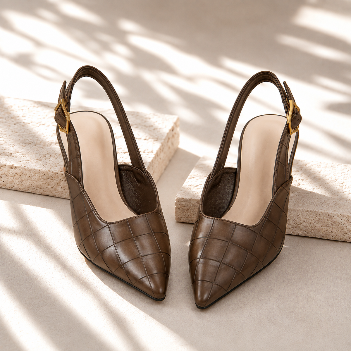 Leila Slingback Kitten Heels