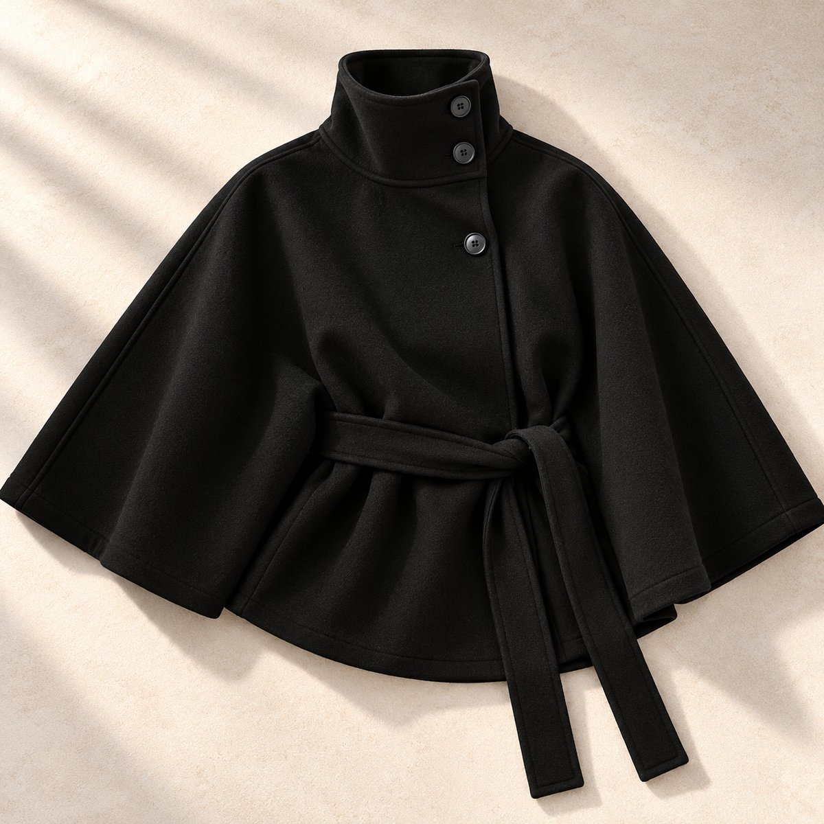 Elena Belted Cape Jacket