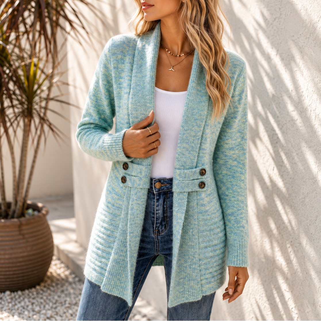 Celeste Marl Knit Cardigan